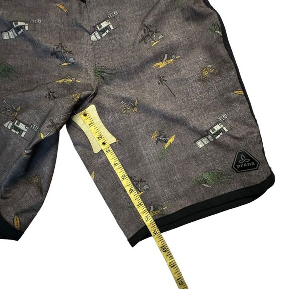 Prana Men's High Seas Boardshort Granite Big Island Shorts Swim Trunks Size 28 - Picture 10 of 10